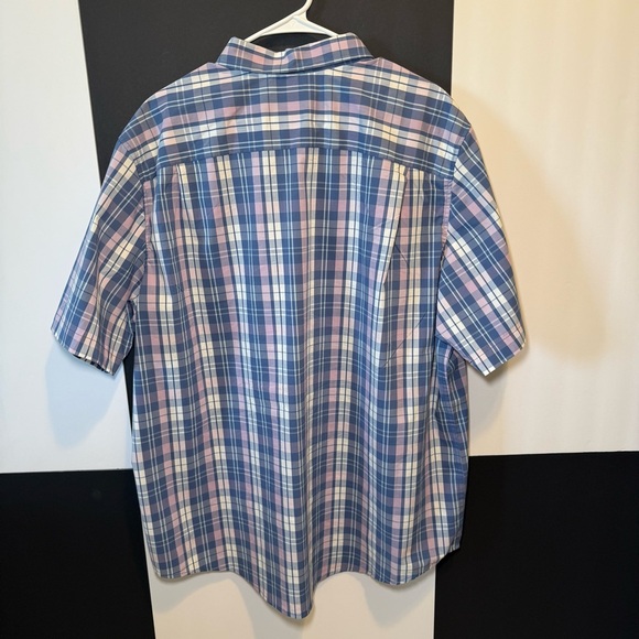 George Mens Shirt Size 2XL  Multicolor Blue Pink Plaid Classic Fit - Picture 5 of 15